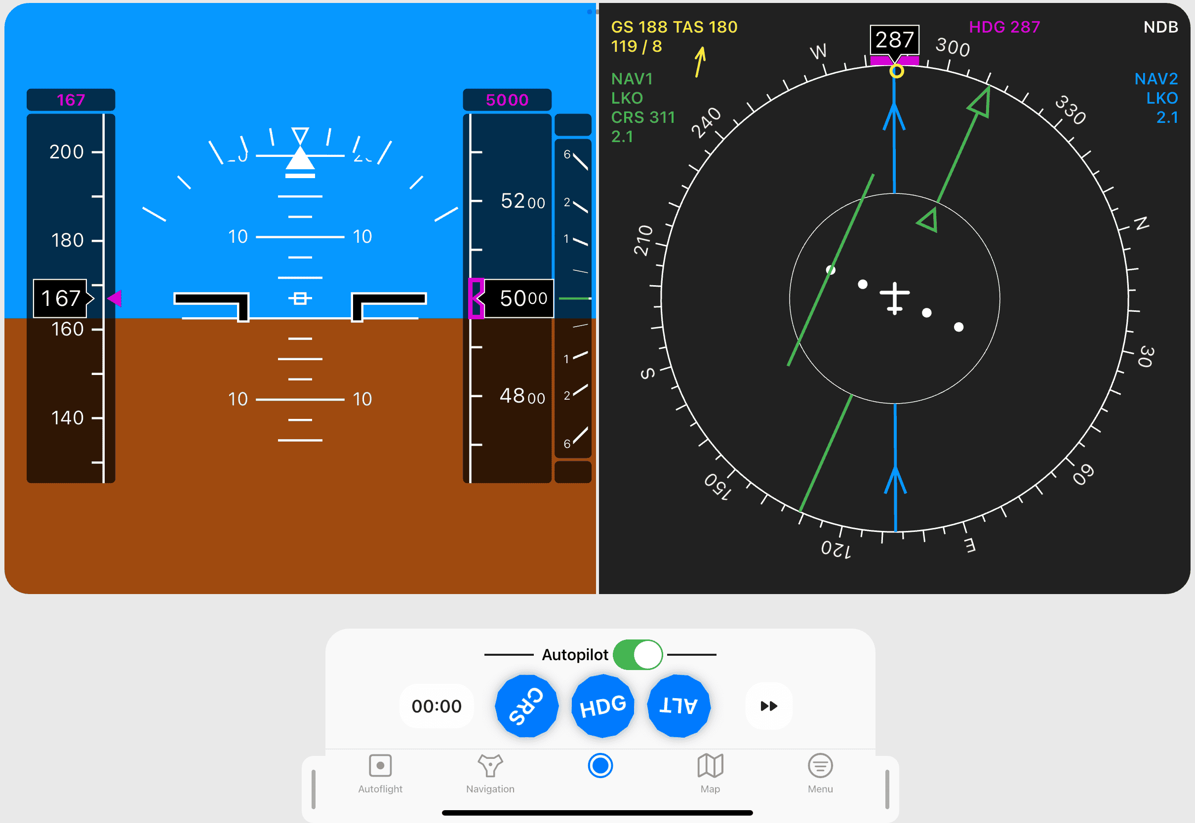 Draggable Flight Controls